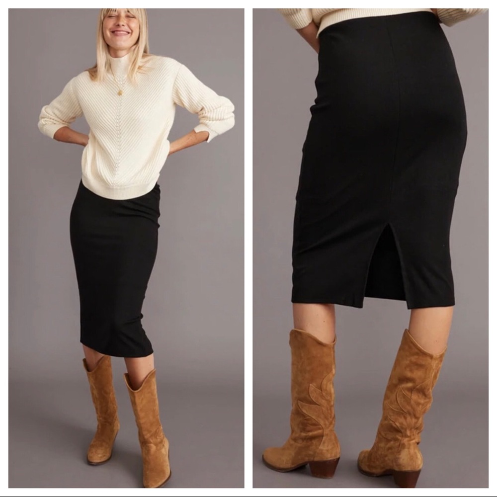 Marine Layer Knit Pencil Midi Skirt